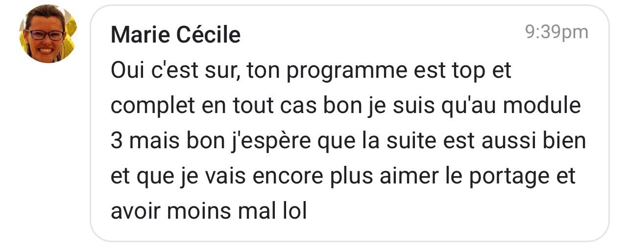 Retour cliente programme portage